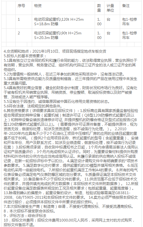 中国石化工程建设公司乙烯装置检修招标变更